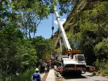2ANI realiza obras para recuperar el paso a dos carriles en el puente del sector de Pericongo, del corredor Neiva - Pitalito