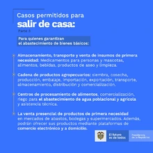 Para quienes garantizan el abastecimeinto de bienes básicos