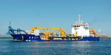 Arriba a Barranquilla la draga Xin Hai Hu 9 para el mantenimiento del dragado en el canal de acceso a la Zona Portuaria 