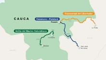 Mapa obras Cauca