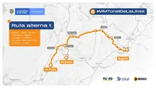 Mapa - Por Media Maratón Túnel de La Línea, gran fiesta del deporte, Cruce de la Cordillera Central estará cerrado por 14 horas