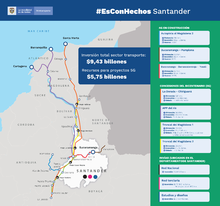 Gobierno del presidente Iván Duque le apuesta a la infraestructura de transporte de Santander con inversiones por más de $15 billones