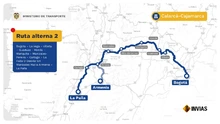 Mapa 3 - Invías hace un llamado de prevención a los conductores que transitan por el Cruce de la Cordillera Central