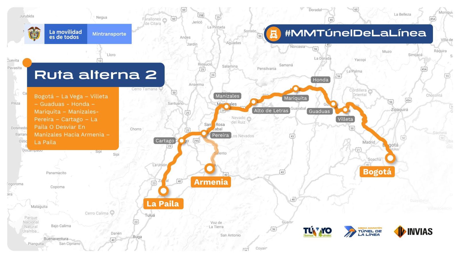 1“Todo listo para la Media Maratón del Túnel de La Línea”: INVÍAS 